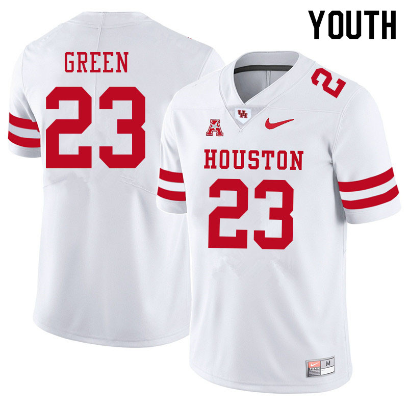 Youth #23 Art Green Houston Cougars College Football Jerseys Sale-White